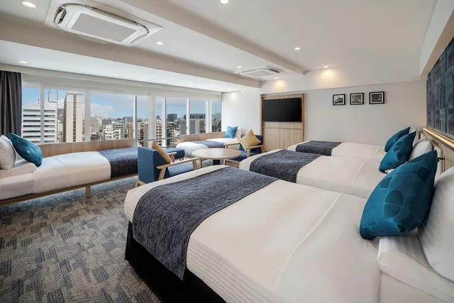 Renovated, Family, 3 Beds, 2 Sofa، Hotel Mystays Nagoya Sakae 1/4