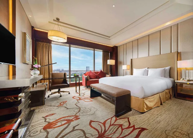 غرفة ديلوكس بسرير كينج وسرير كوين، SANDING NEW CENTURY GRAND HOTEL YIWU 2/2