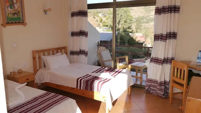 غرفة قياسية بإطلالة على الجبل بشرفة مفردة بسرير كوين، Sora Lodge Lalibela 6/10