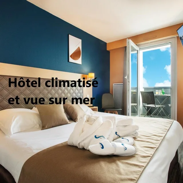 غرفة ديلوكس بسرير مزدوج بإطلالة على البحر بشرفة، Hotel Opal Inn 1/4