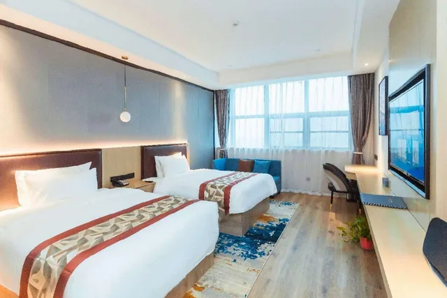 غرفة ديلوكس بسريرين مزدوجين، Gya Yangzhou Economic Development Zone Yangzi Jiang South Road Gaomin Temple Hotel 2/2
