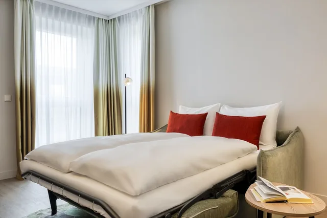 شقة ديلوكس بسريرين مزدوجين بغرفتي نوم مع أريكة، Citadines Danube Vienna 3/5