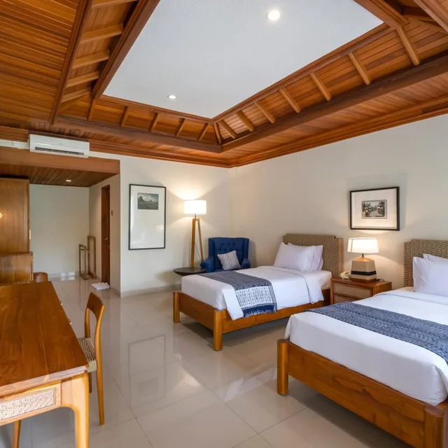 غرفة ديلوكس بسرير مزدوج أو سريرين منفصلين بإطلالة على الحديقة، Bhuwana Ubud Hotel 7/10