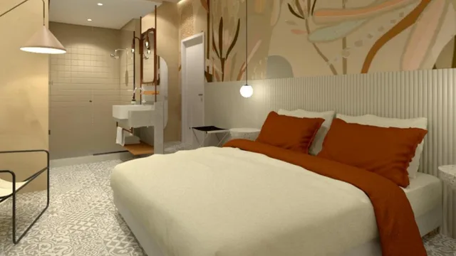 غرفة فاخرة بسرير مزدوج، B&B Hotel Santos Dumont 3/4