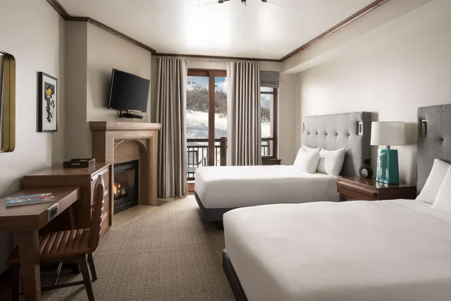 غرفة ديلوكس بسريرين كوين بشرفة، Hyatt at the Canyons by Park City Vacations 4/8