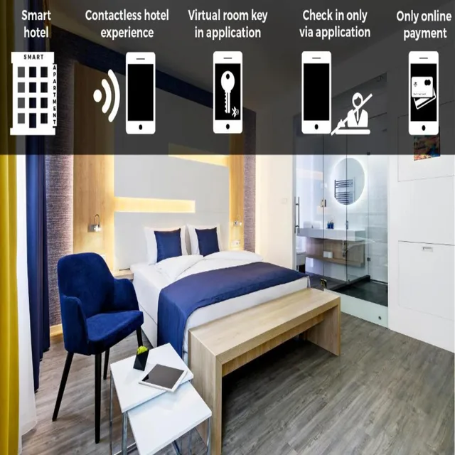 غرفة ديلوكس بسرير مزدوج، Kvihotel Budapest 5/7
