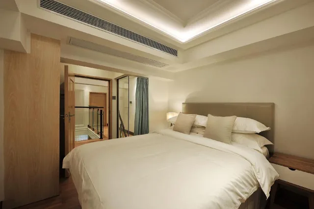 جناح دوبلكس تنفيذي بسريرين مزدوجين وسرير كينج بغرفتين، Shenzhen Mint International Apartment 1/2