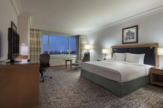 غرفة تنفيذية بسرير كينج بإطلالة على النهر مع دخول صالة النادي، Adana HiltonSA 1/7