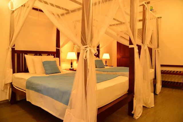 جناح متصل عائلي ديلوكس بسريرين منفصلين وسرير كينج بغرفتي نوم، Villa Shanthi 1/8