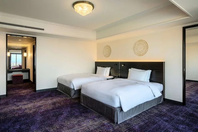 غرفة ديلوكس تنفيذية عائلية بأربعة أسرّة، Hilton Fukuoka Sea Hawk 4/7