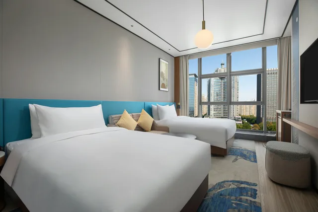 غرفة بسريرين منفصلين، Hilton Garden Inn Luoyang Kaiyuan Avenue 1/2