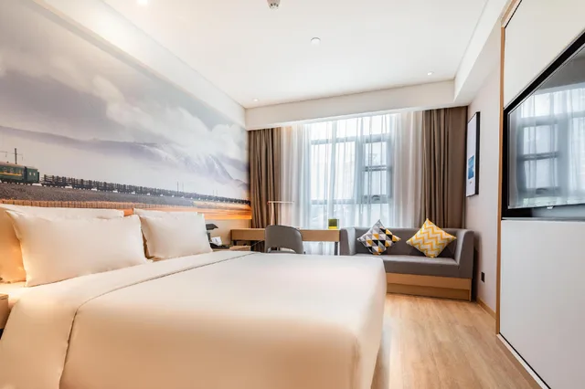 غرفة كومفورت بسرير كوين، Atour Light Hotel Wuchang Railway Station Wuhan 1/2