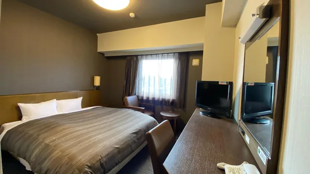 غرفة قياسية بسرير مزدوج بإطلالة على المدينة للمدخنين، Hotel Route-Inn Natori 1/1