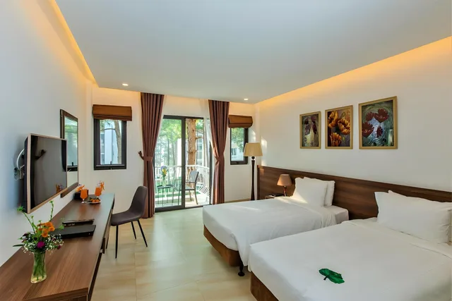 غرفة بريميوم بسرير مزدوج أو سريرين منفصلين بإطلالة على الحديقة بغرفة نوم واحدة، Cereja Hotel & Resort Dalat 2/2