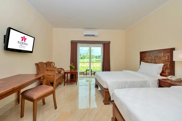 غرفة سوبيريور بسريرين منفصلين بإطلالة على الحديقة بشرفة، Sokha Palace Siem Reap Hotel 1/1