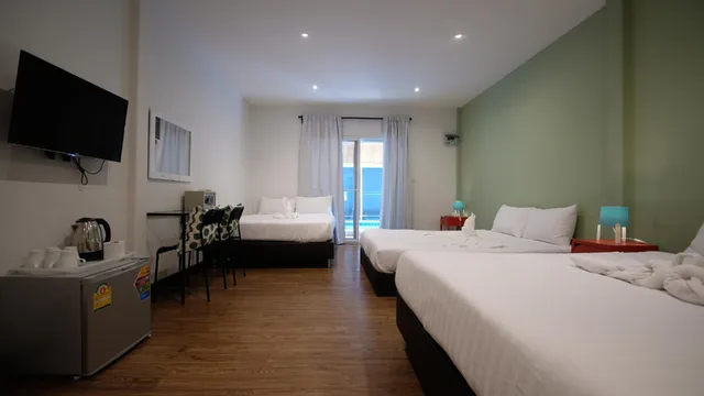 غرفة عائلية بسريرين كوين بإطلالة، Resort V Mrt Huai Kwang 2/2