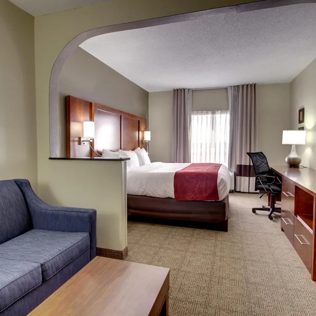 جناح بسرير كينج بجاكوزي، Comfort Suites University - Research Park 6/9