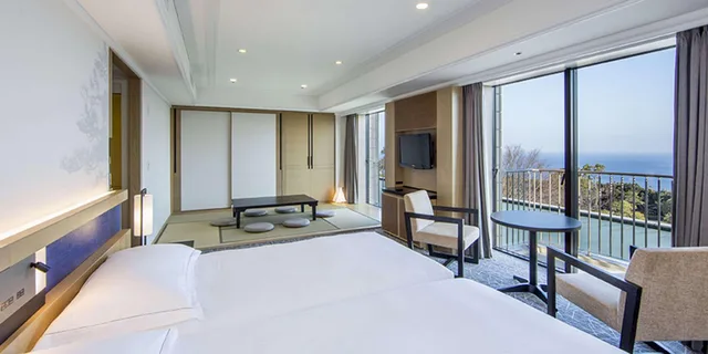 غرفة ديلوكس بسرير مزدوج، Hilton Odawara Resort And Spa 1/2