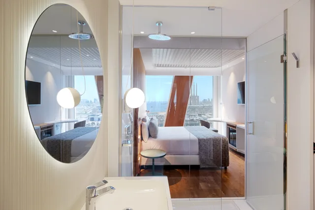 غرفة بسرير مزدوج أو سريرين منفصلين بإطلالة على البحر، Hotel Marina Badalona 5/5