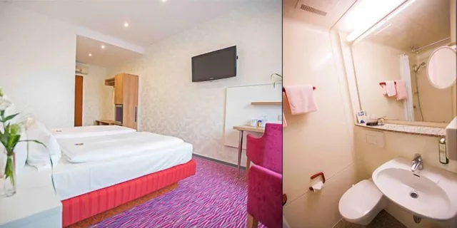 غرفة بسريرين منفصلين، Hotel Am Bismarck 2/2