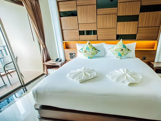 غرفة بريميوم ديلوكس بسرير مزدوج بإطلالة على المدينة، MARCH HOTEL PATTAYA 1/1