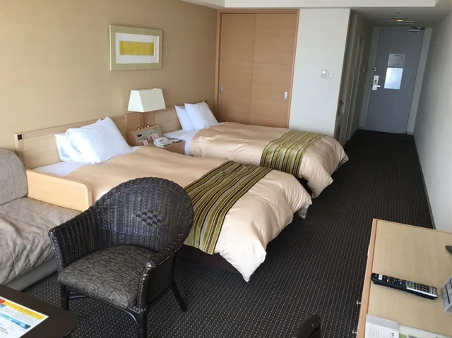غرفة ثلاثية بثلاثة أسرّة بإطلالة على البحر، Hotel Harvest Nankitanabe 5/10