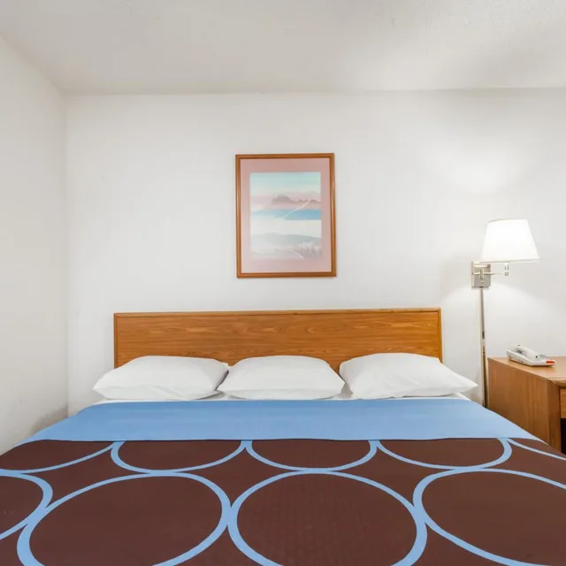 غرفة بسرير كينج بحوض استحمام لذوي الإعاقة، Super 8 by Wyndham Sidney NY 1/6