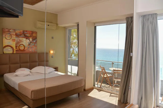 غرفة بسرير مزدوج بإطلالة على البحر، Scorpios Hotel 6/10