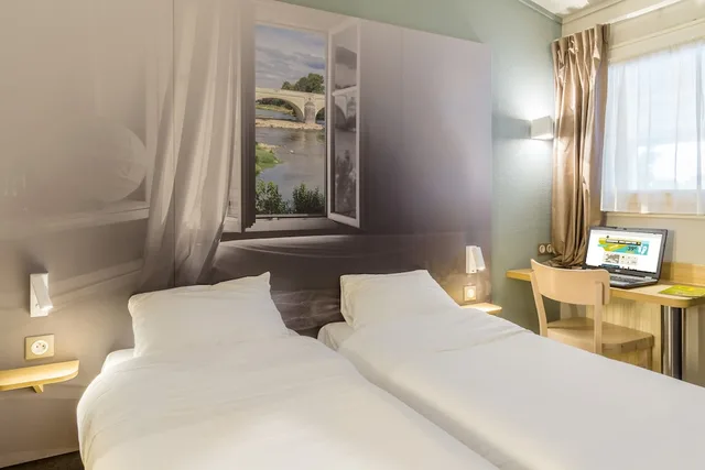 غرفة بسريرين منفصلين، B&B Hotel Mulhouse Centre 3/6