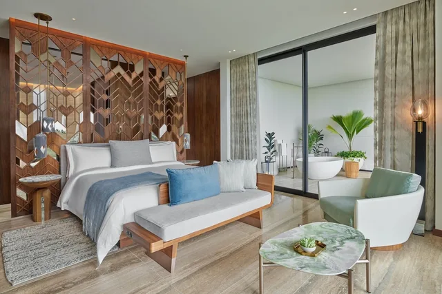 Riviera, Guest Room, Luxury, King Bed, Ocean View, Terrace, Bathtub, The St. Regis Kanai Resort, Riviera Maya 2/3