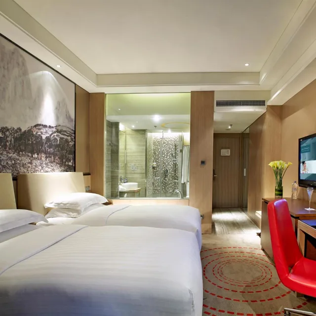 غرفة ديلوكس بسرير فردي بإطلالة على المتنزه، Pullman Xiamen Powerlong 4/9