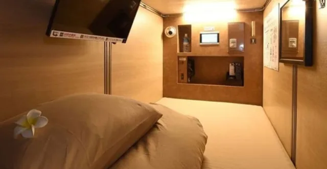 Capsule, Male Only, Upper, Bunk Bed, Single Bed, Capsule Hotel Anshin Oyado Shinbashi 1/1