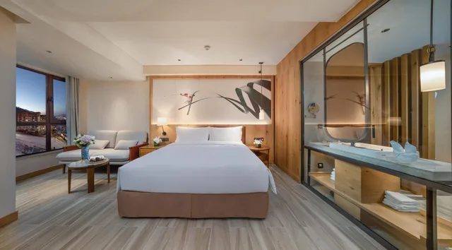 غرفة قياسية بسرير مزدوج، Holiday Inn Jilin Beidahu 2/3