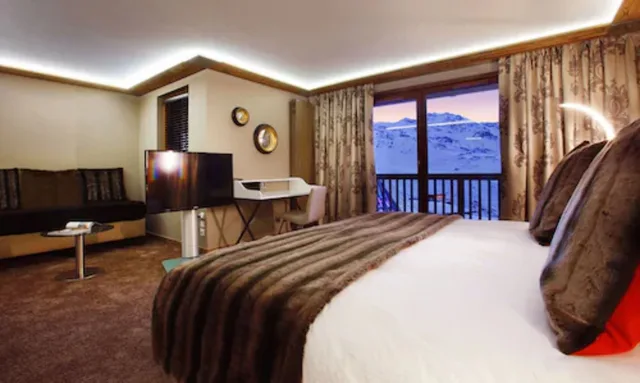 غرفة فاخرة بسرير كينج وسرير فردي، Hotel Koh-I Nor Val Thorens 4/7