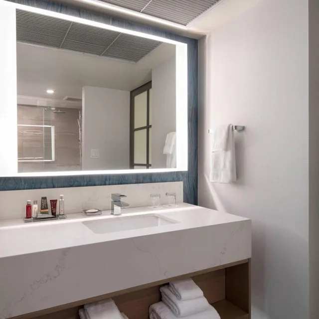 جناح جونيور بسرير كينج بإطلالة على المدينة مع أريكة في طابق مرتفع، Vancouver Airport Marriott Hotel 8/10