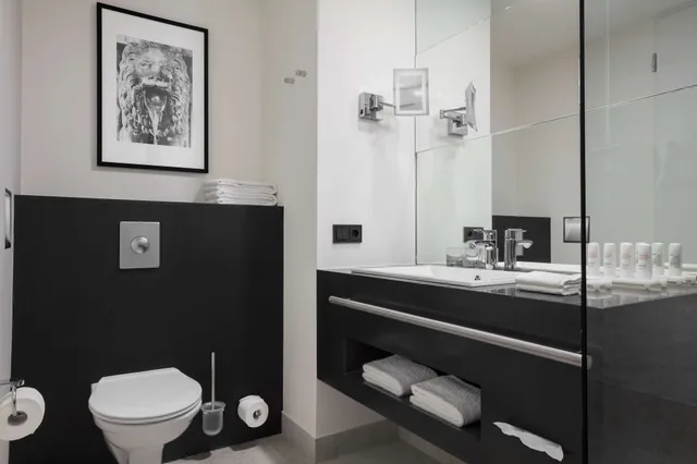 غرفة سوبيريور بسريرين منفصلين بإطلالة على الحديقة، Radisson Blu Hotel Cologne 7/9