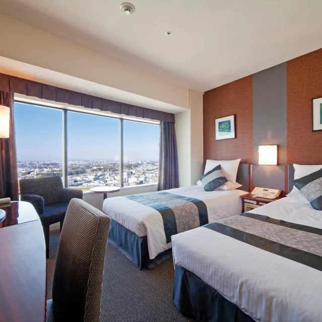 غرفة أساسية بسريرين منفصلين للمدخنين، Shin Yokohama Prince Hotel 2/6