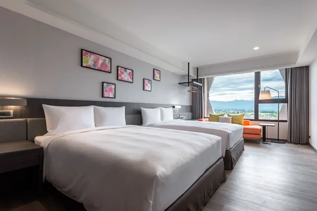 غرفة ديلوكس عائلية بسريرين مزدوجين، Lakeshore Hotel Yilan 1/4