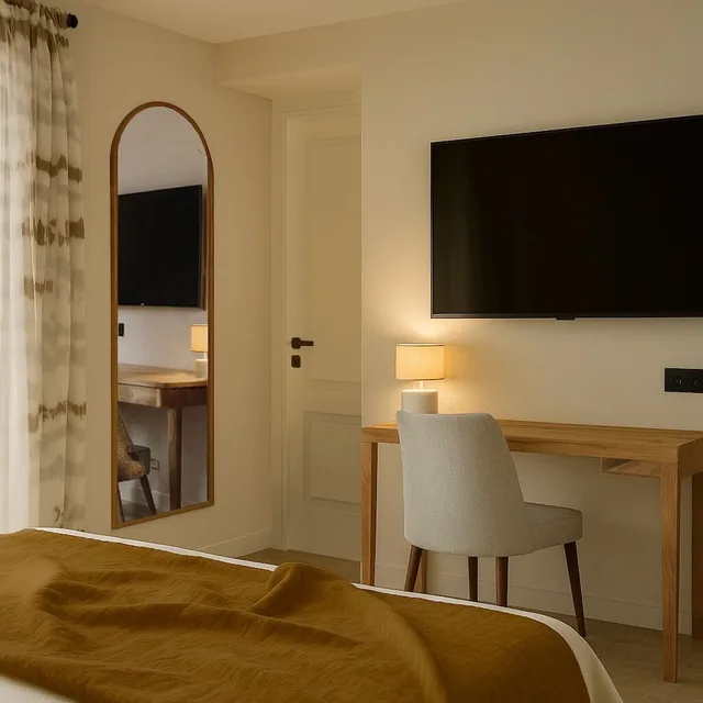 جناح بسرير مزدوج بشرفة بغرفتي نوم، Hotel de l Horloge 2/5
