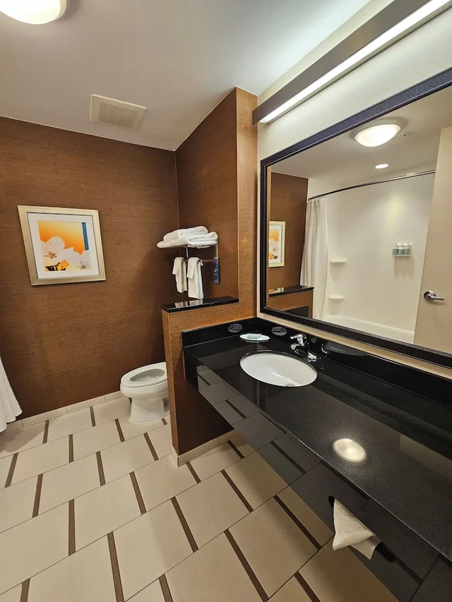 غرفة تنفيذية بسرير كينج بإطلالة جزئية على البحر، Fairfield Inn Suites Fort Walton Beach West Destin 5/5