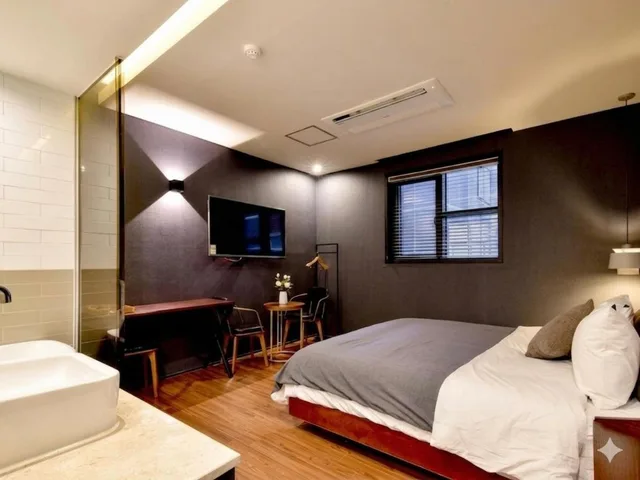 غرفة قياسية بسرير مزدوج، Brown Dot Hotel Yangjeong 4/8
