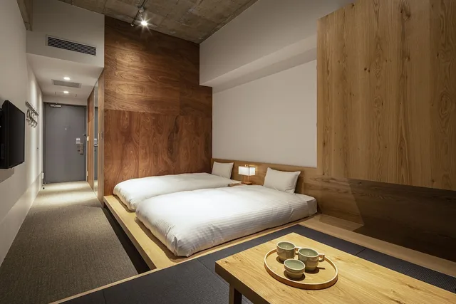 Japanese, Moderate, Twin Beds, 2 Futon Beds, Large، TSUGU Kyoto Sanjo by THE SHARE HOTELS 3/6