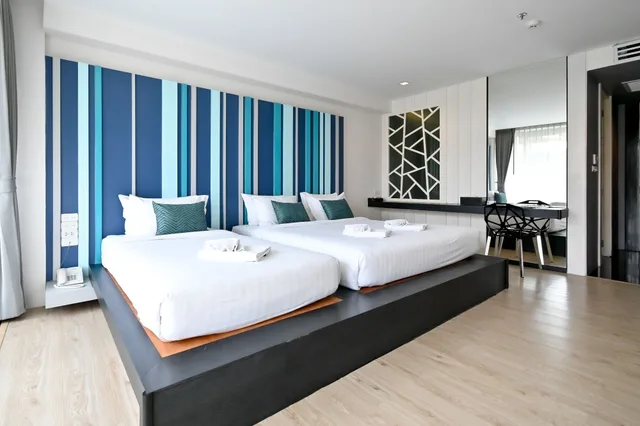 غرفة ديلوكس ثلاثية بسرير مزدوج وسرير فردي بشرفة بغرفة نوم واحدة، Att Boutique Hotel 2/10