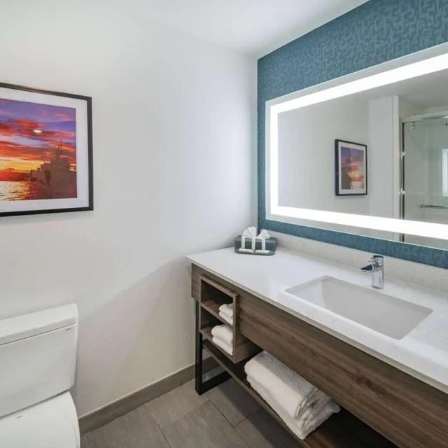 غرفة بسرير كينج بحوض استحمام لذوي الإعاقة، La Quinta Inn & Suites by Wyndham Texas City I 45 8/10