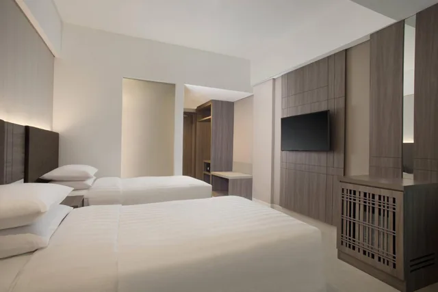 غرفة ديلوكس بسريرين منفصلين بإطلالة على المدينة، Fairfield By Marriott Belitung 5/7