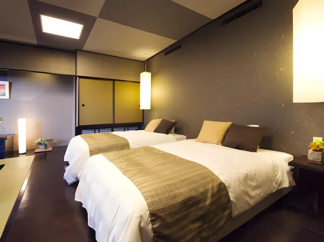 Semi Western, Designer, Semi Double Bed, Twin Beds، Kiyomisanso Hanajyukai 1/1