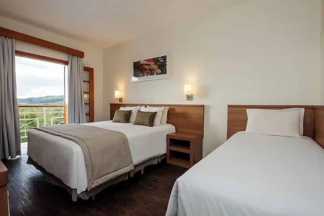 غرفة ديلوكس بسرير كوين وسرير فردي، Monreale Resort Parque Aquatico Pocos de Caldas 9/10