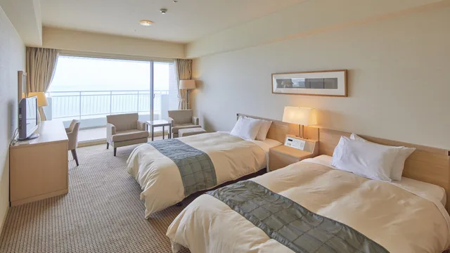 غرفة قياسية بسريرين منفصلين بإطلالة على البحر، Hotel Harvest Nankitanabe 1/1