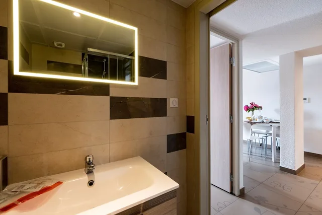 شقة كومفورت بسريرين منفصلين بغرفة نوم واحدة مع أريكة، Apparthotel Le Pelerin 5/7