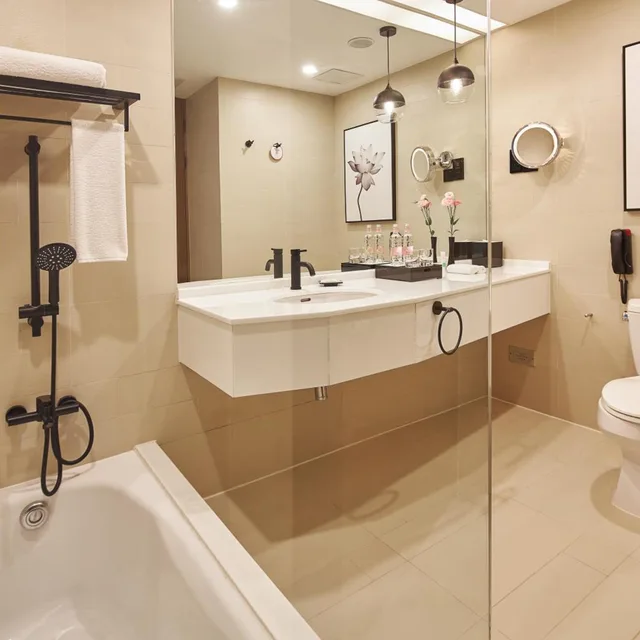 غرفة ركنية بسرير فردي، Paradox Kunshan Hotel 4/4